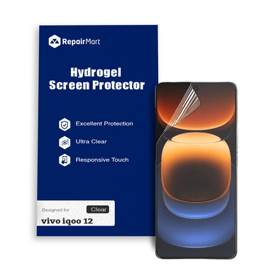 Vivo IQOO 12 Compatible Premium Hydrogel Screen Protector With Full Coverage Ultra HD